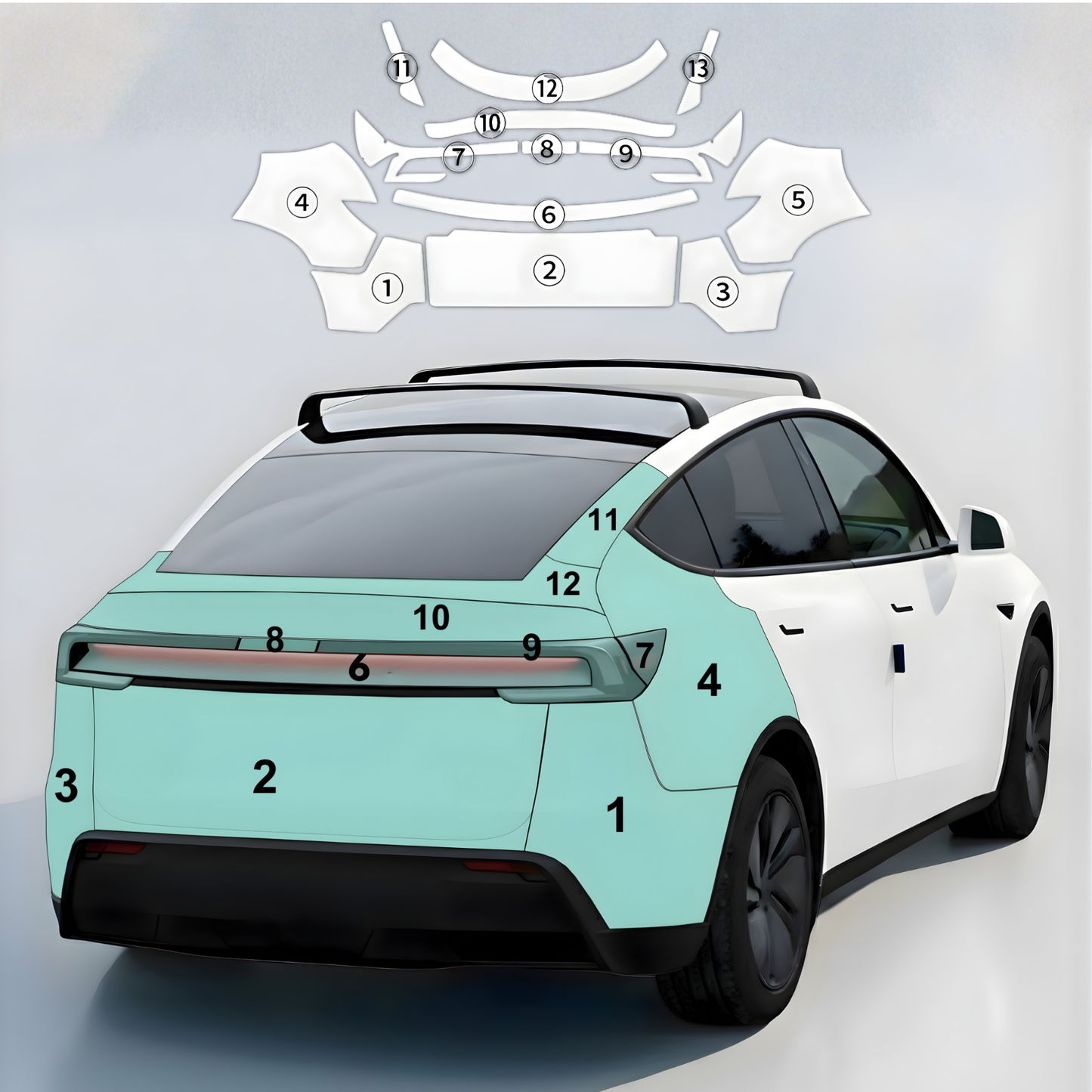 Fits Tesla Model Y 2025+ (Juniper) Precut PPF Kit – Clear Bra Paint Protection Film for Hood, Bumper, Fenders & Headlights