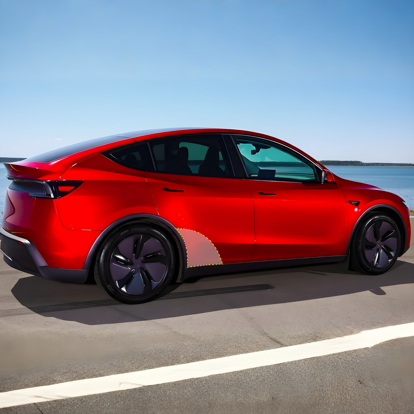 Fits Tesla Model Y 2025+ (Juniper) Fenders PPF Kit (Pair) | Clear TPU Film Rock Guard