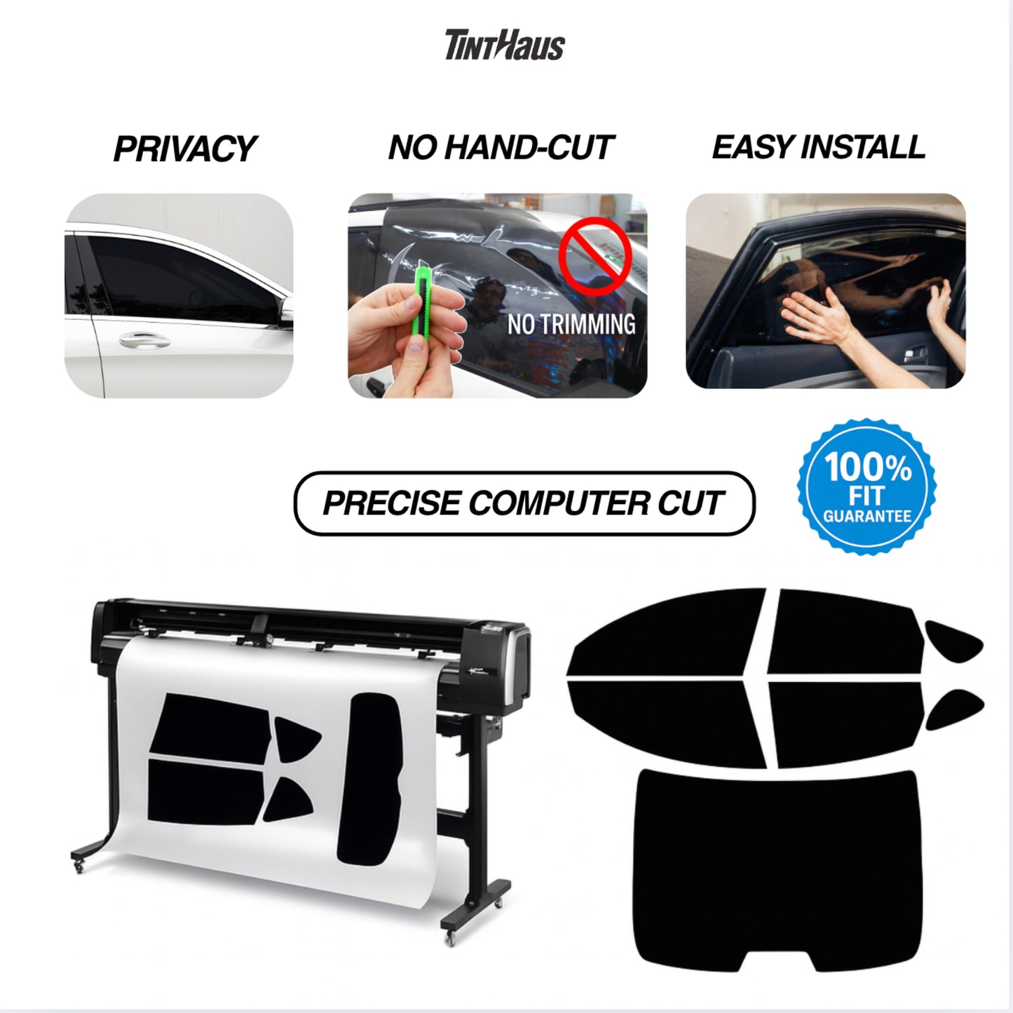 Fits Tesla Model Y 2020–2024 Premium Nano Ceramic Precut Window Tint Film Kit Front Rear Windows Windshield